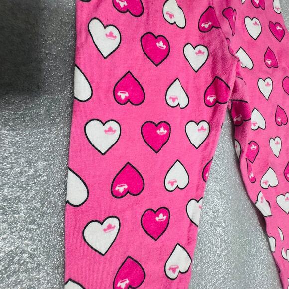 Toddler Girl Pink Tiara Heart Valentine's Day Pants Leggings 4T - Picture 3 of 6